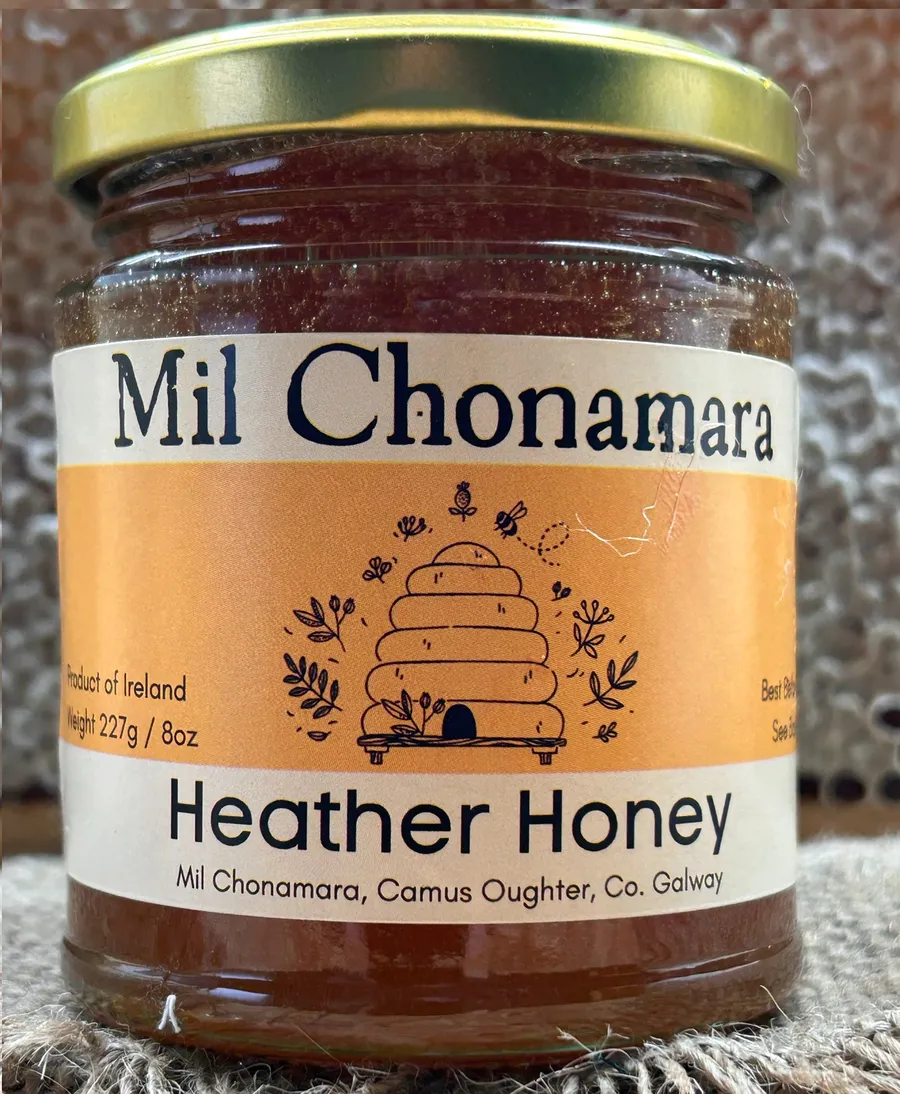 Jar of Mil Chonamara Connemara heather honey